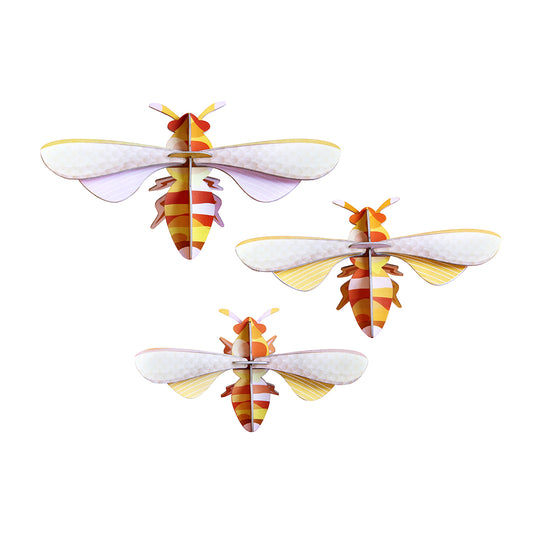 Wall Art Butterflies (A4) Set of 3 Honey Bee