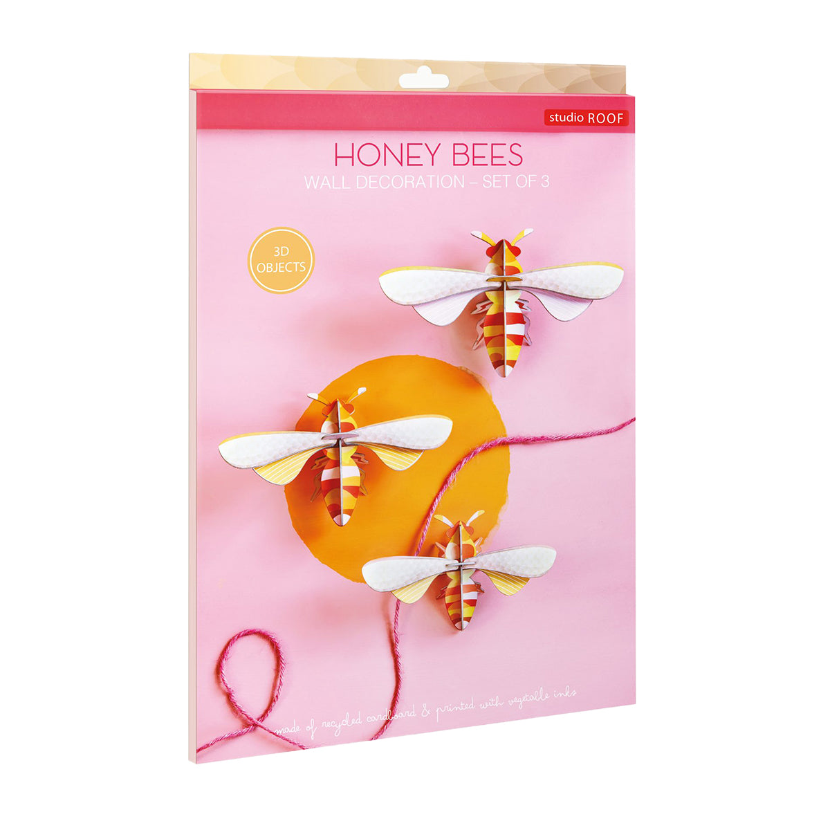 Wall Art Butterflies (A4) Set of 3 Honey Bee