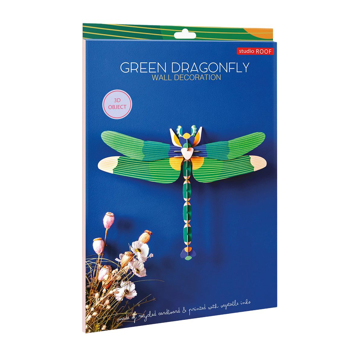 Wall Art Butterflies (A4) Green Dragonfly