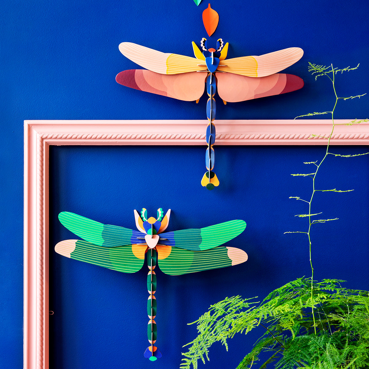 Wall Art Butterflies (A4) Pink Dragonfly