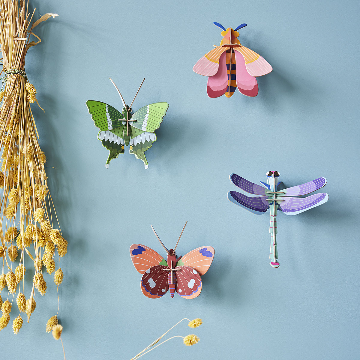 Wall Art Butterflies (B7) Sapphire Dragonfly