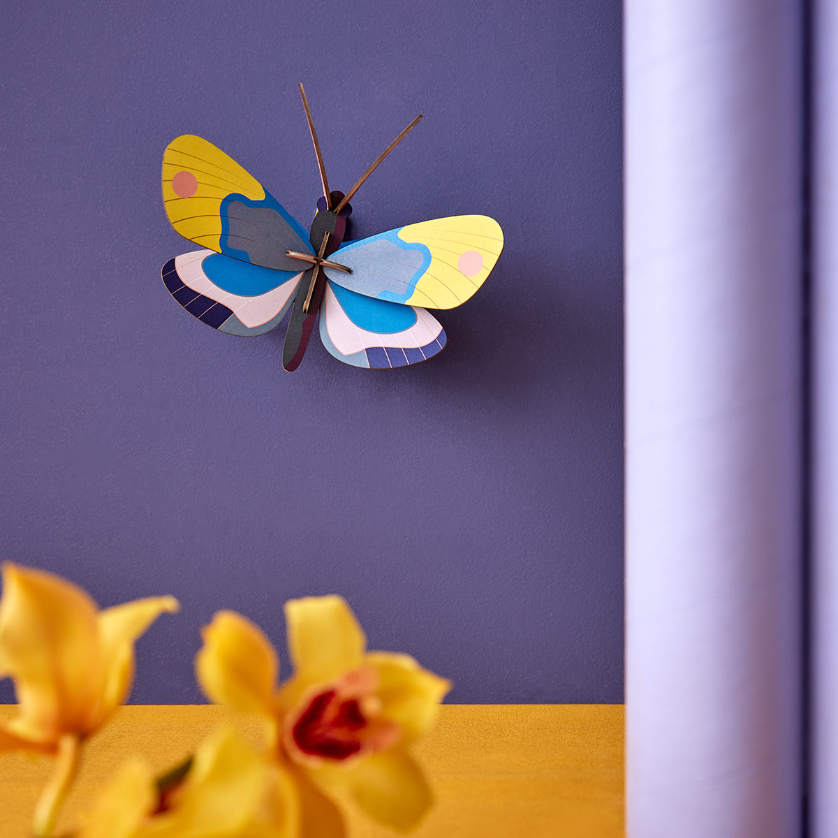 Studio Roof Wall Art Butterflies (B7) Yellow Monarch Butterfly