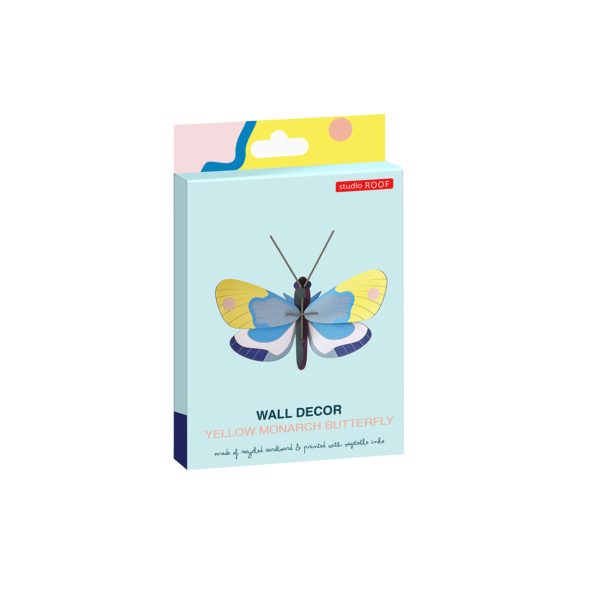 Studio Roof Wall Art Butterflies (B7) Yellow Monarch Butterfly