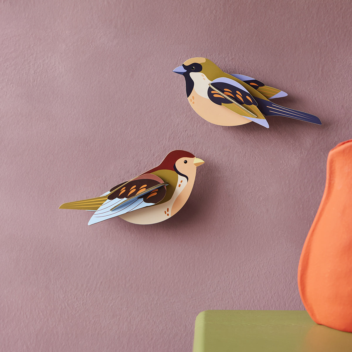 Studio Roof Wall Art Garden Birds (B6) Sparrows