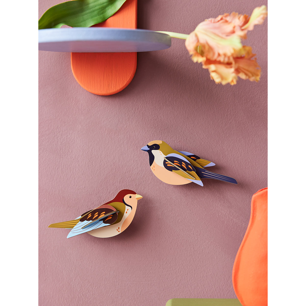 Studio Roof Wall Art Garden Birds (B6) Sparrows