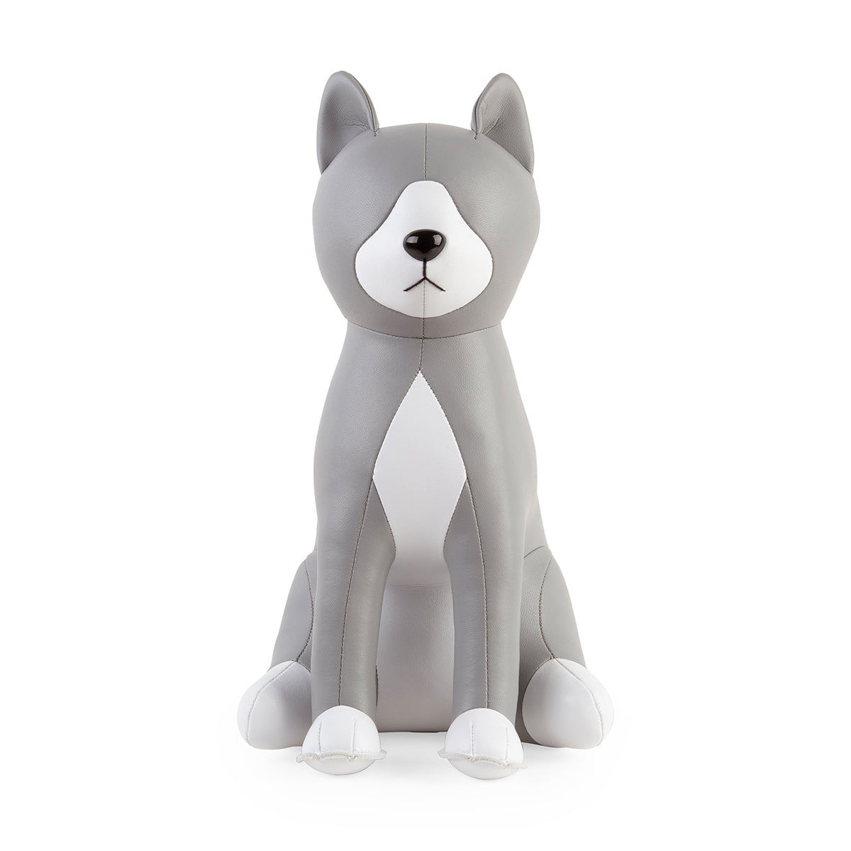 Doorstop Cat Tuxedo Grey