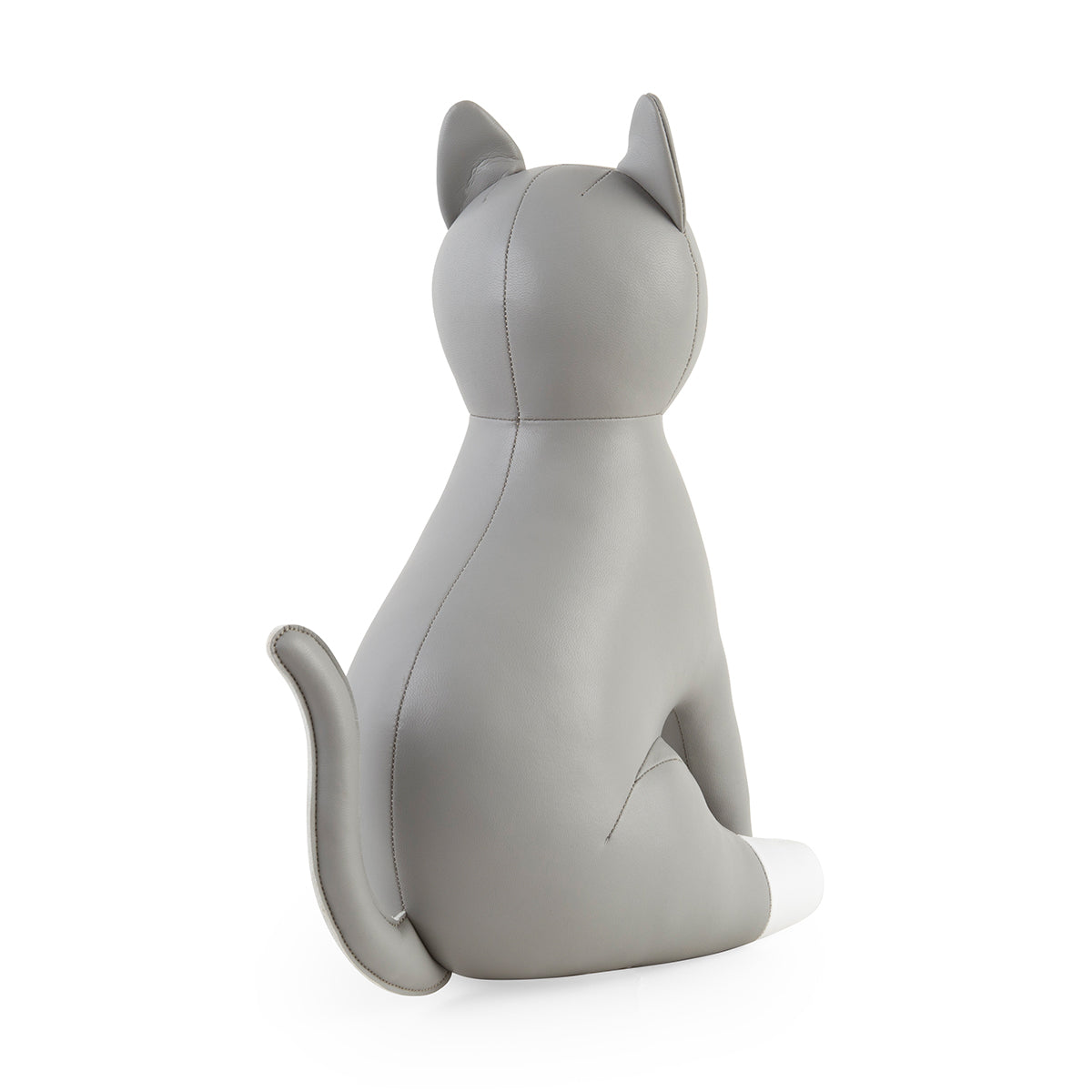 Doorstop Cat Tuxedo Grey