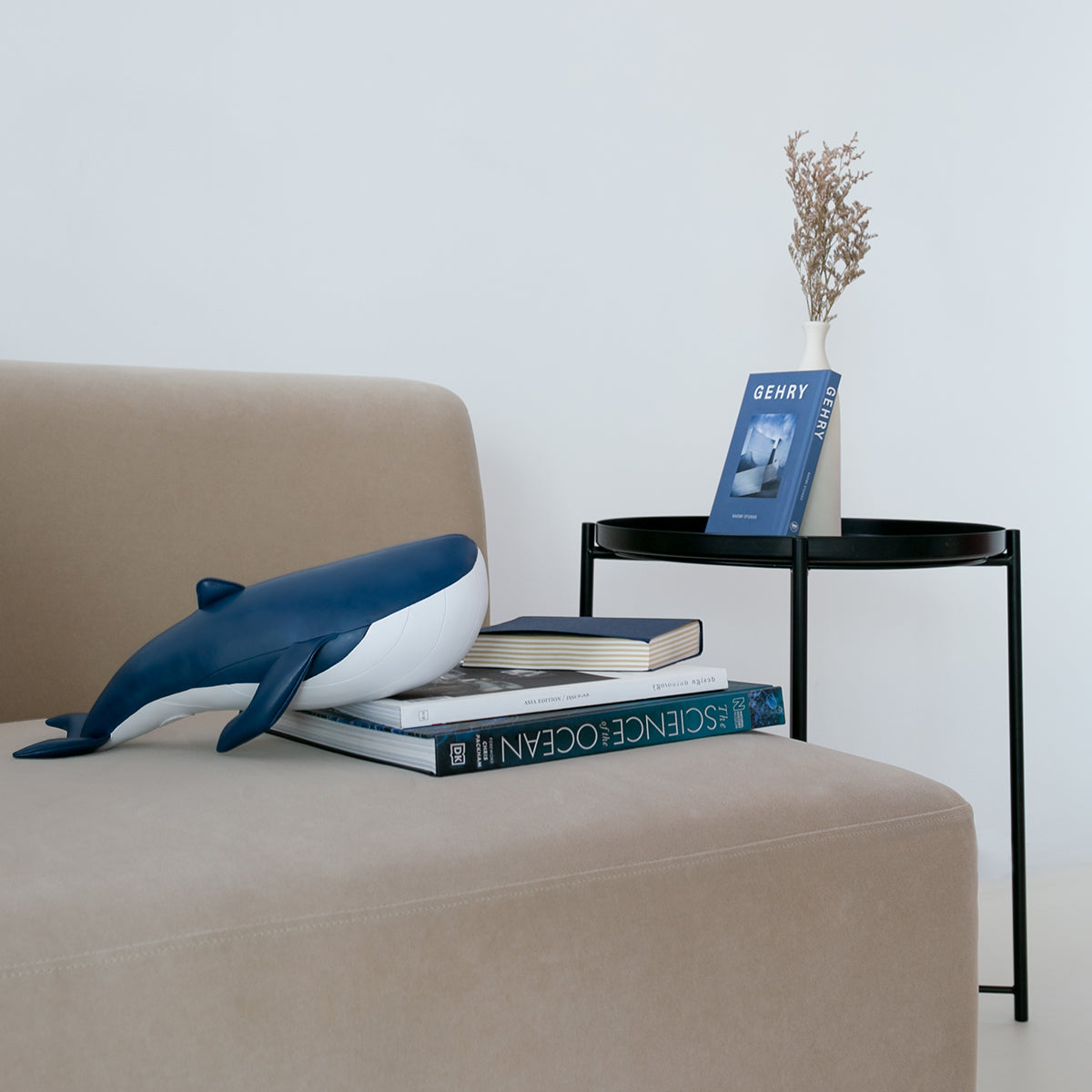 Doorstop Whale Wave Midnight Blue