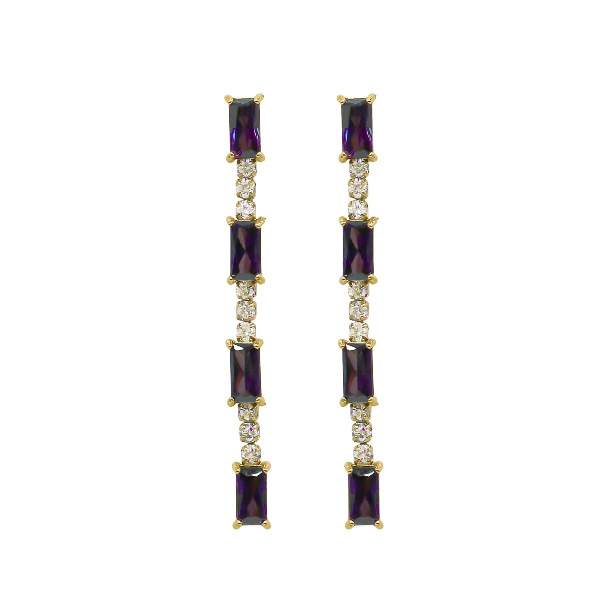 AEC Paris Earrings Solene Violet Zirconium Oxide