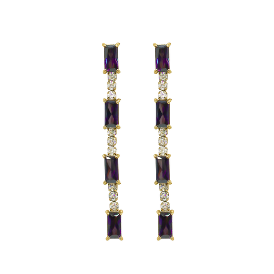 AEC Paris Earrings Solene Violet Zirconium Oxide