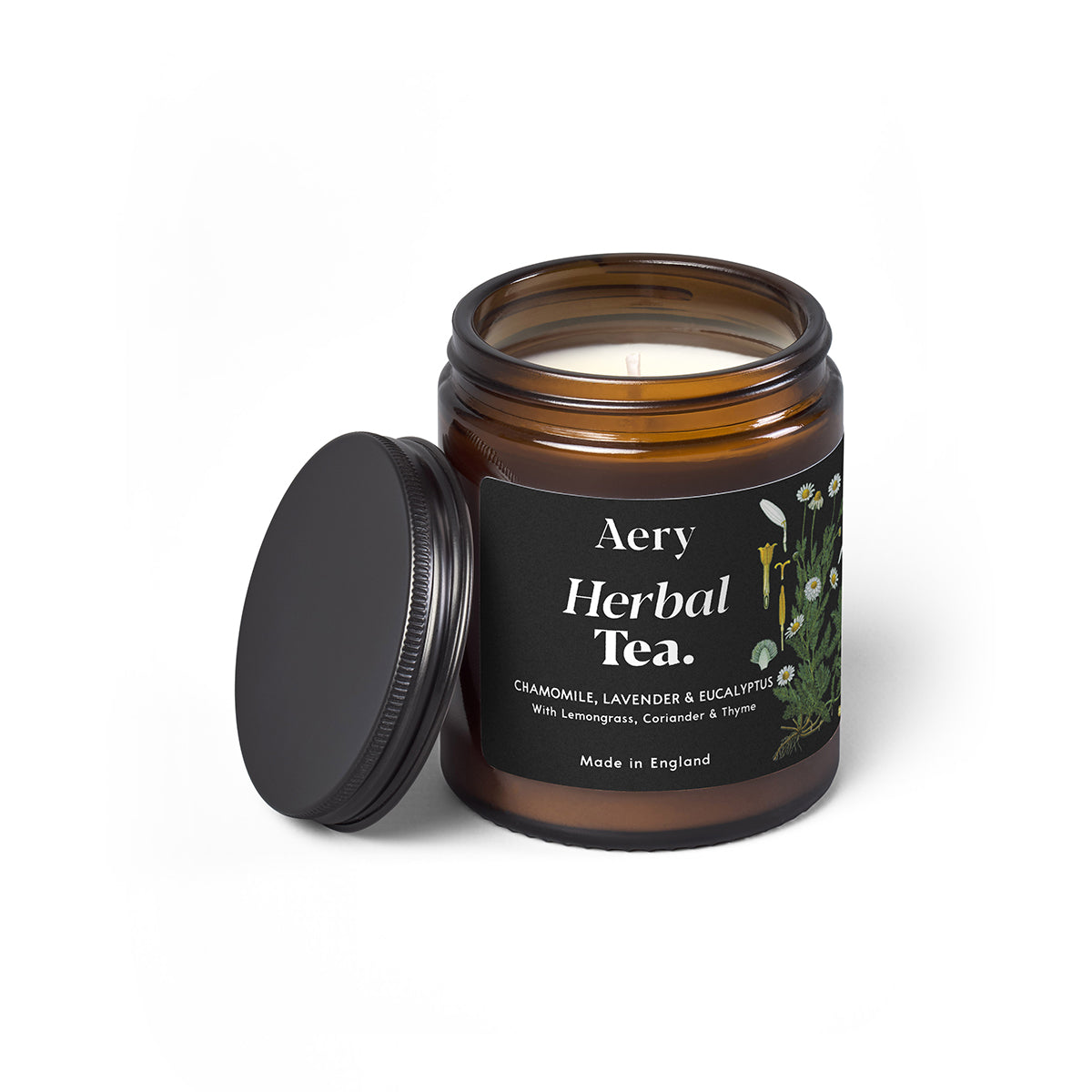 Aery Living Botanical Green 140g Candle Jar Herbal Tea