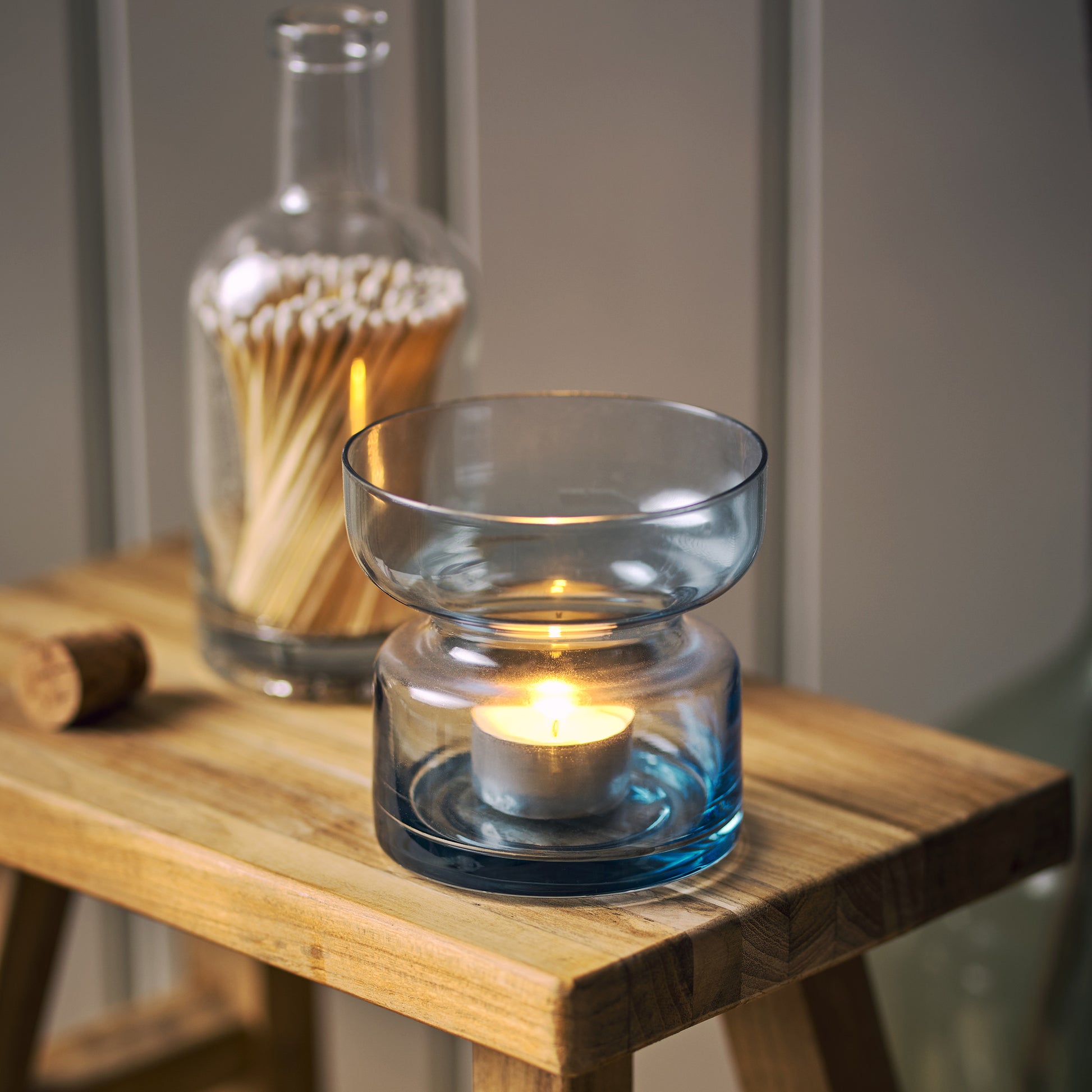 Aery Living Copenhagen Candle Holder Sapphire