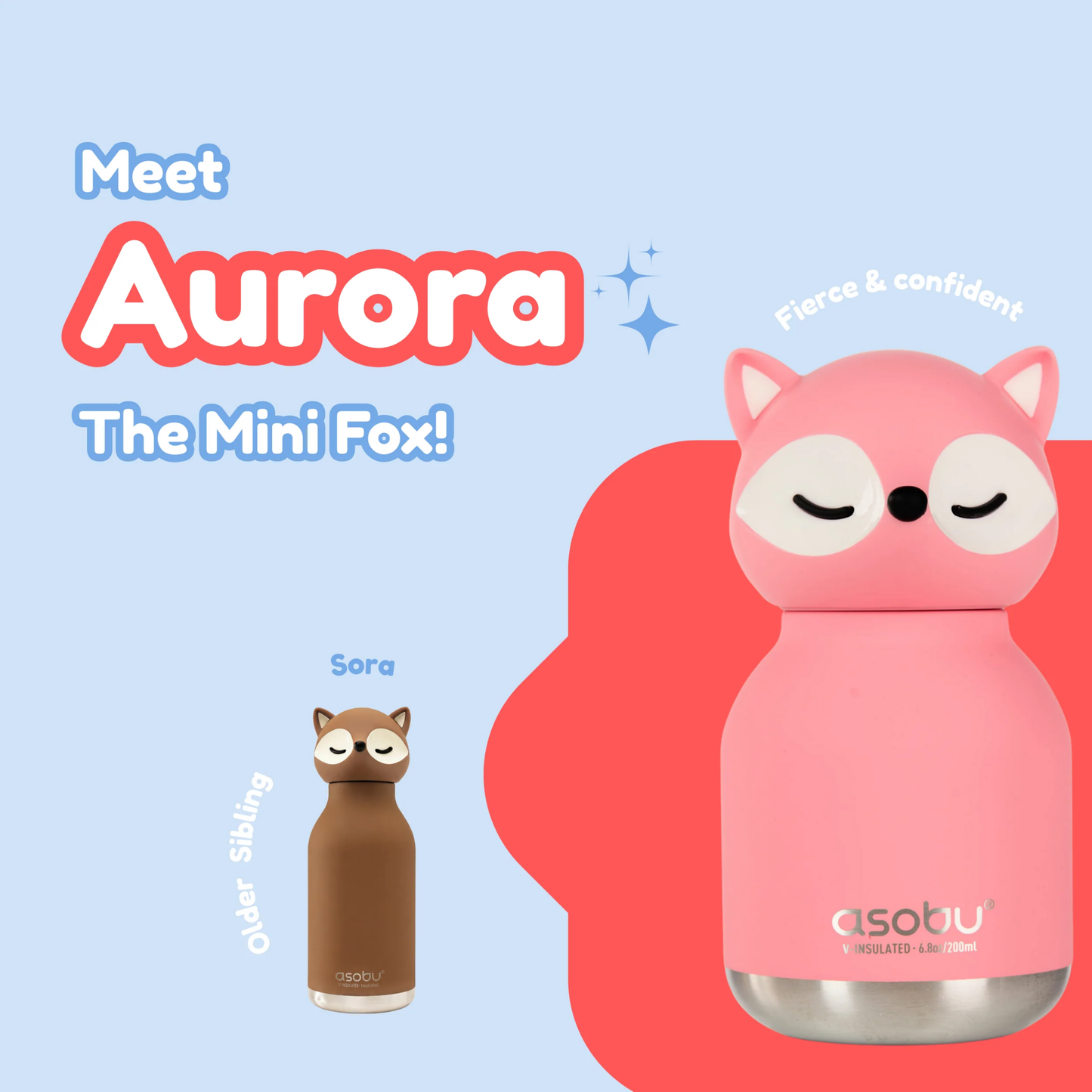Asobu Bestie Bottle Mini 200ml Fox