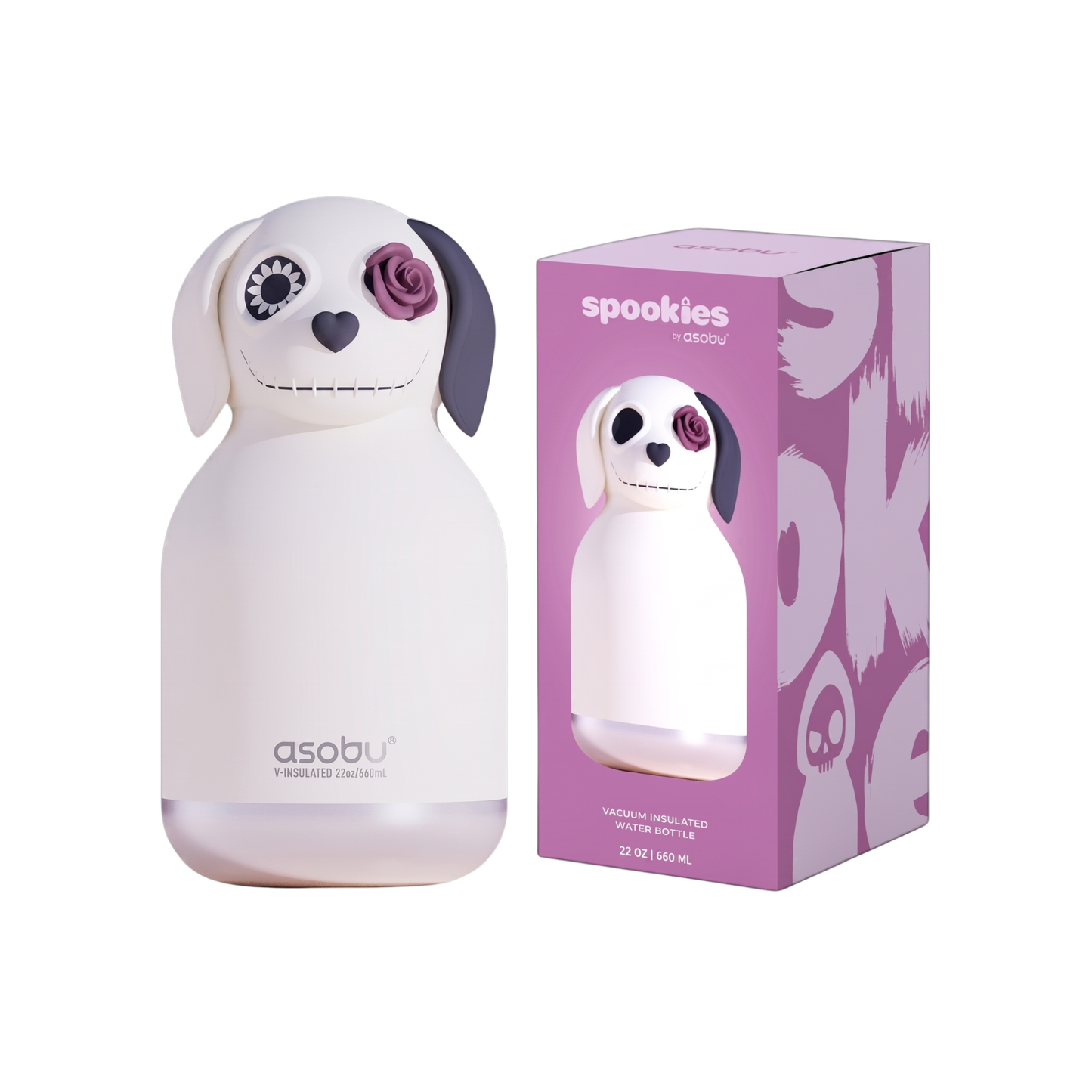 Asobu Spookie Bottle 600ml Undead Dog