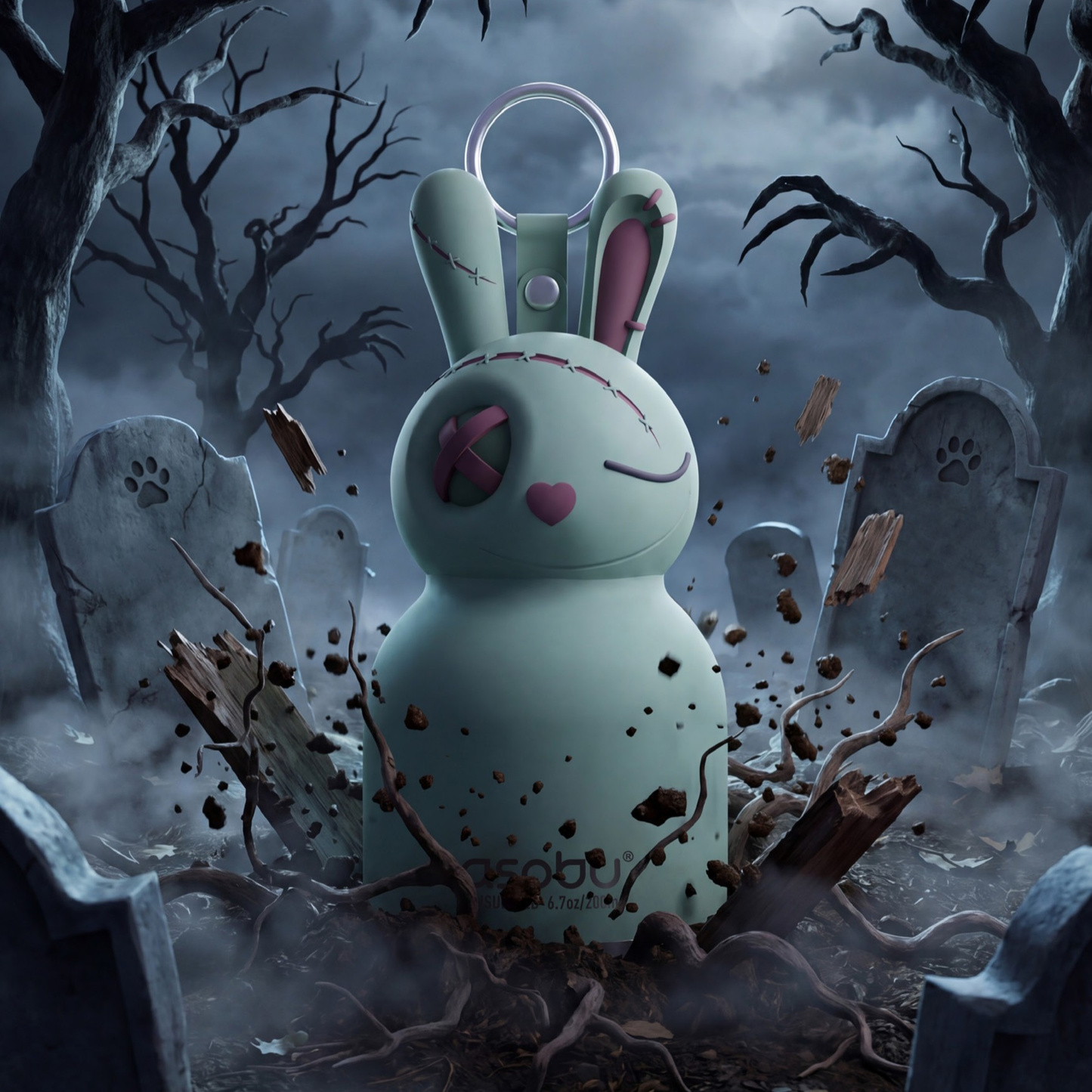 Asobu Spookie Bottle Mini 200ml Undead Bunny
