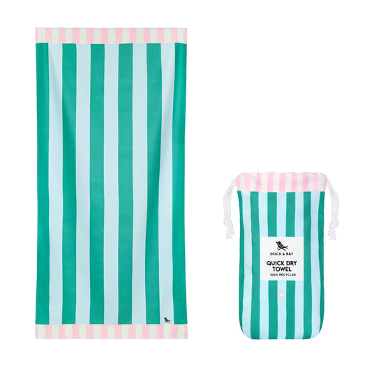Dock & Bay Beach Towel Clubhouse Collection XL Pastel Pier 100% Recycled 100% Recycled