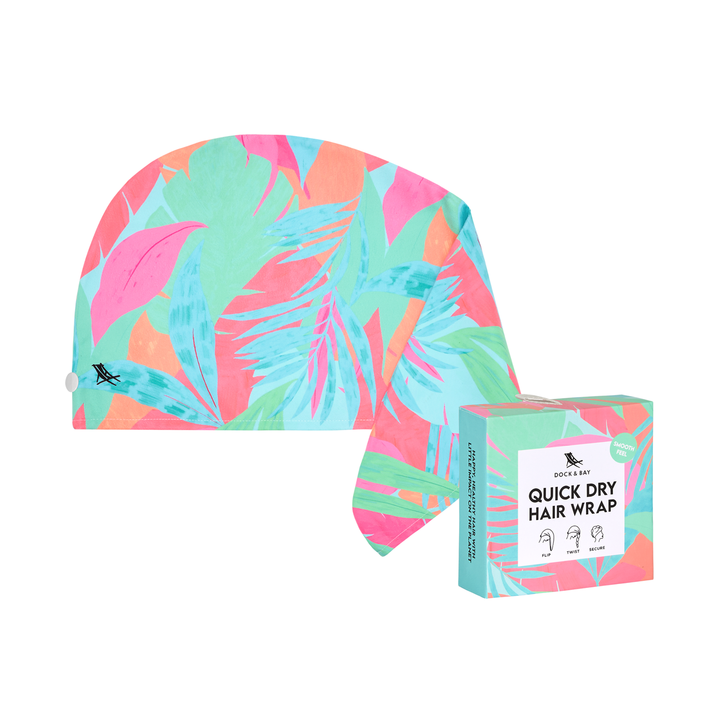 Dock & Bay Hair Wrap Collection Hot Tropics 100% Recycled 100% Recycled