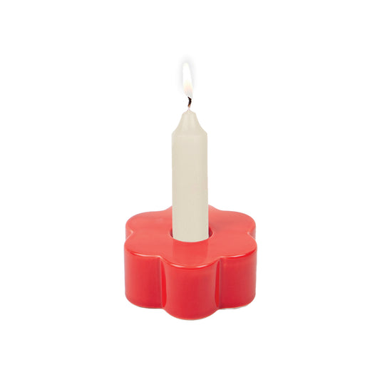 DOIY Daisy Candle Holder Red