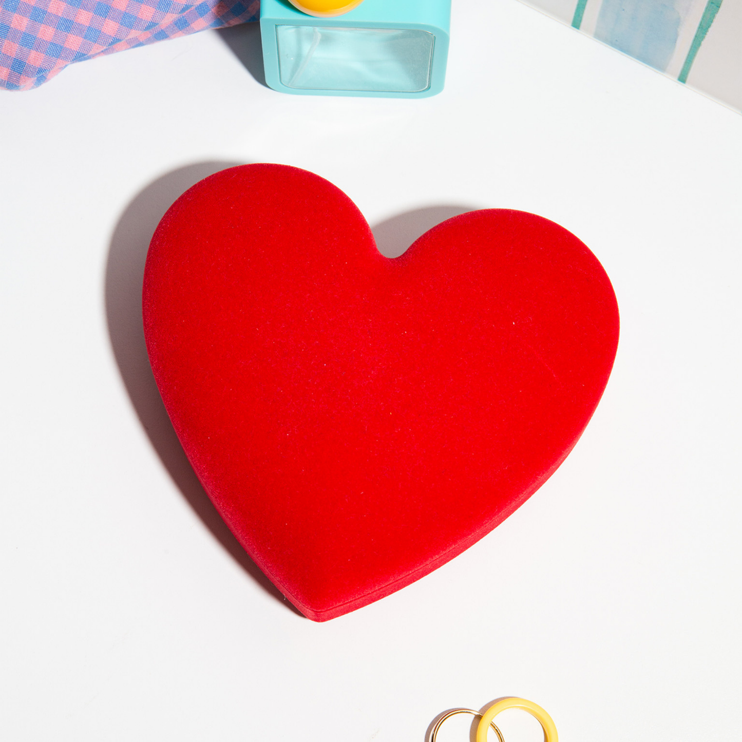 DOIY Love Velvet Storage Box Red