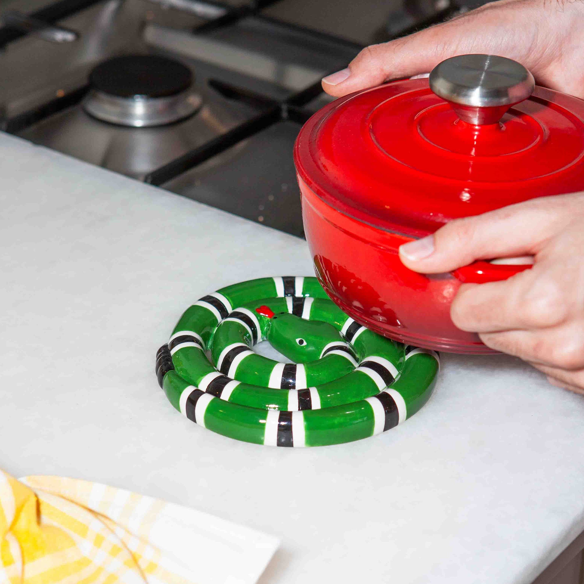 DOIY Snake Trivet Green