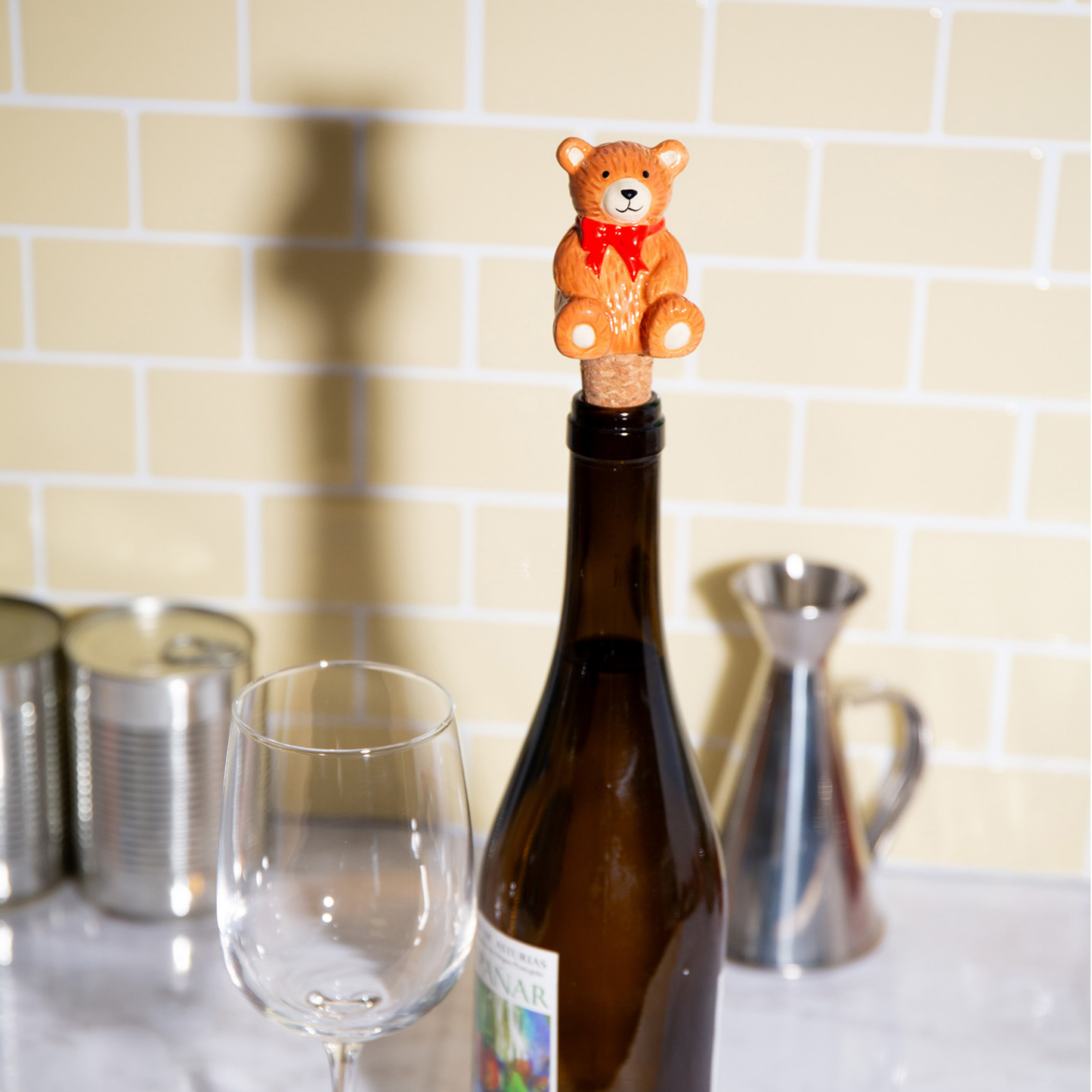 DOIY Teddy Bottle Stopper