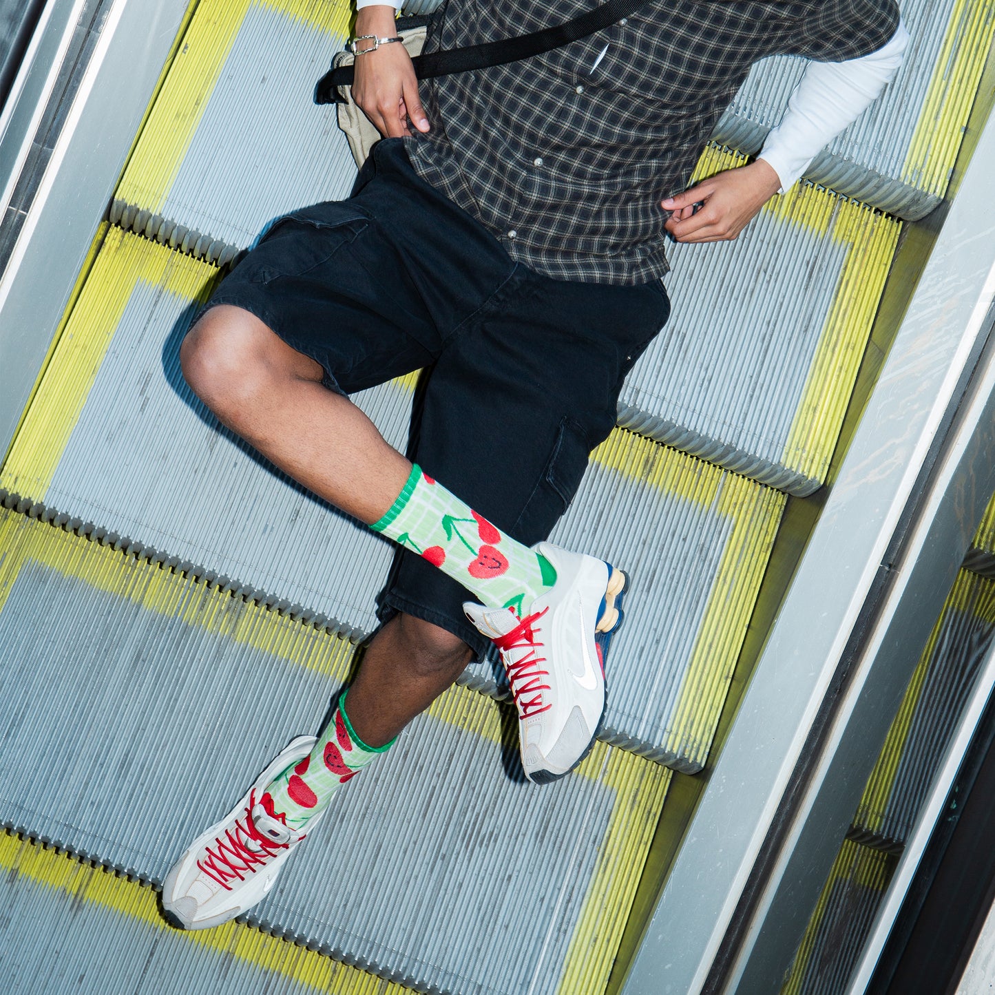 Eat My Socks Crew Socks Cherry