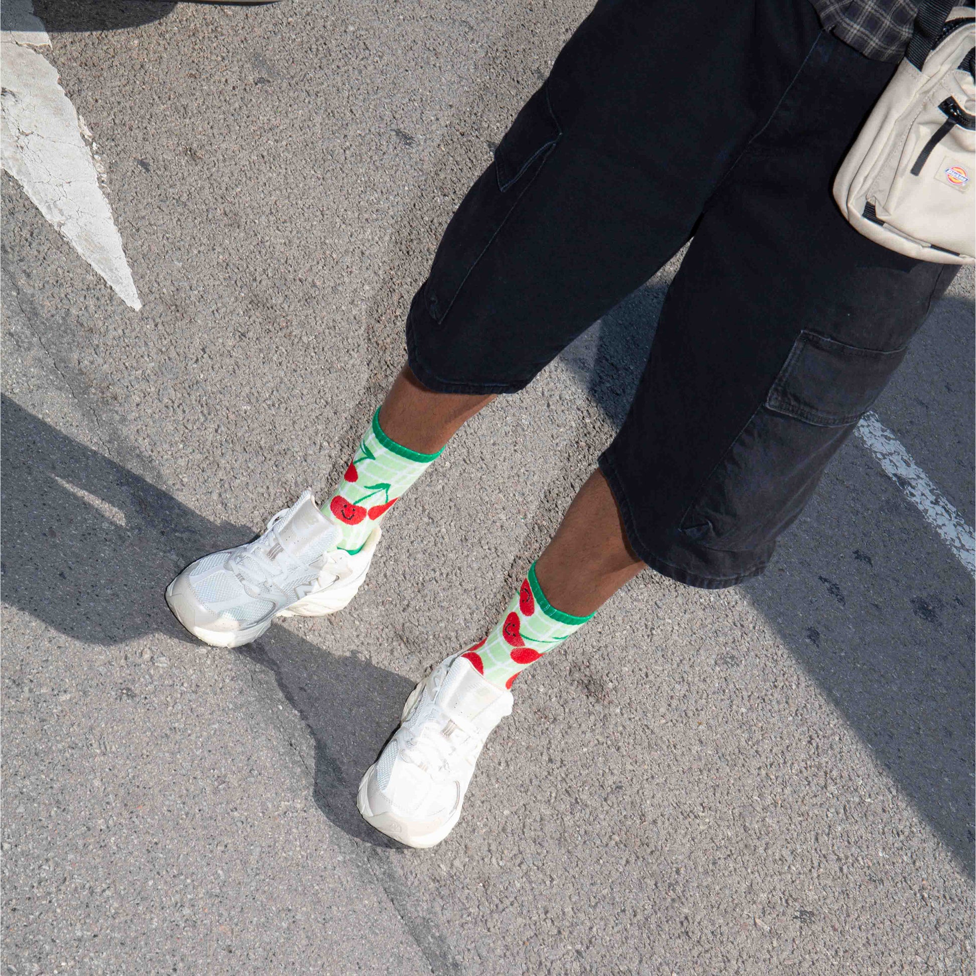 Eat My Socks Crew Socks Cherry