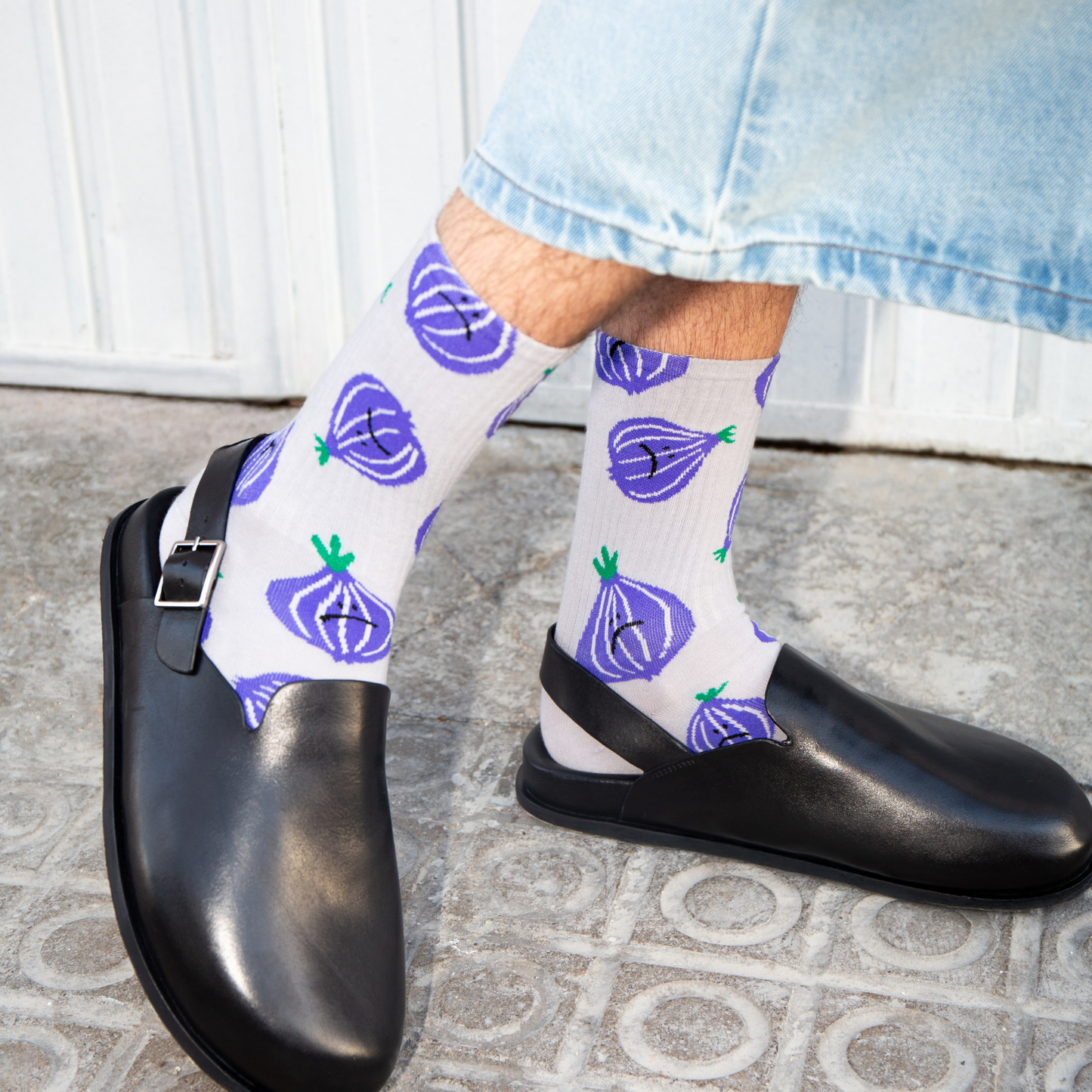 Eat My Socks Crew Socks Crying Onion
