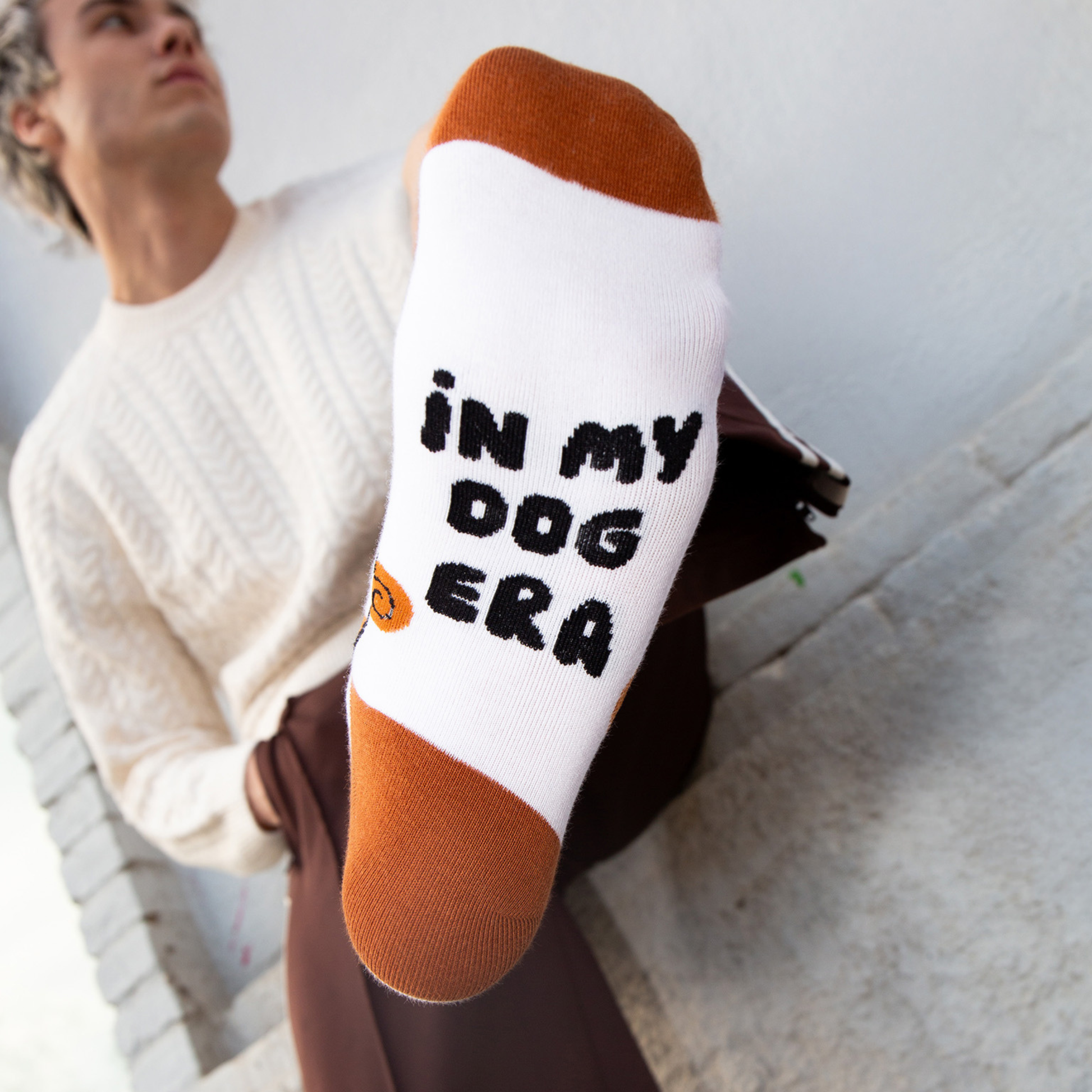 Eat My Socks Crew Socks Dogs