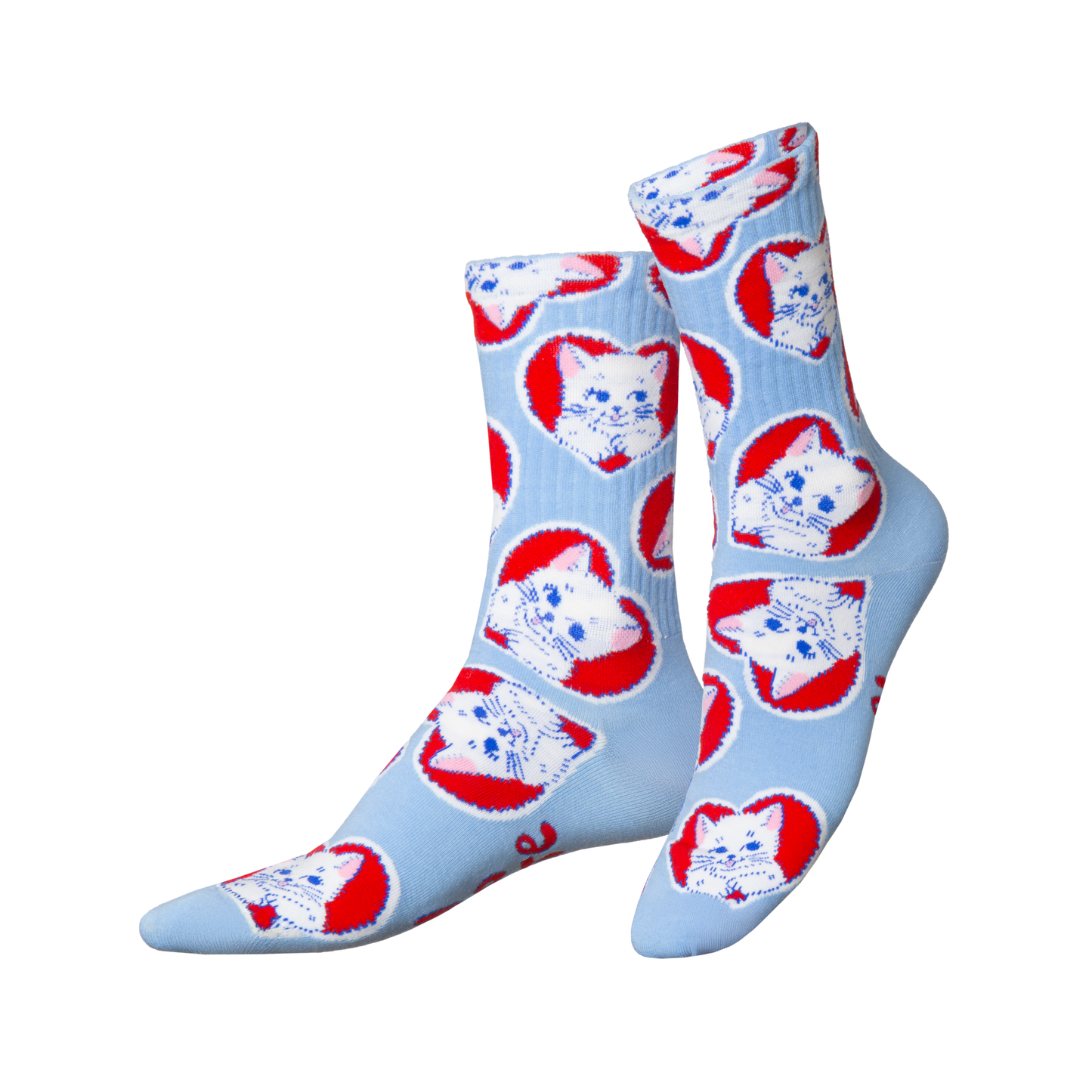 Eat My Socks Crew Socks Lovely Cats