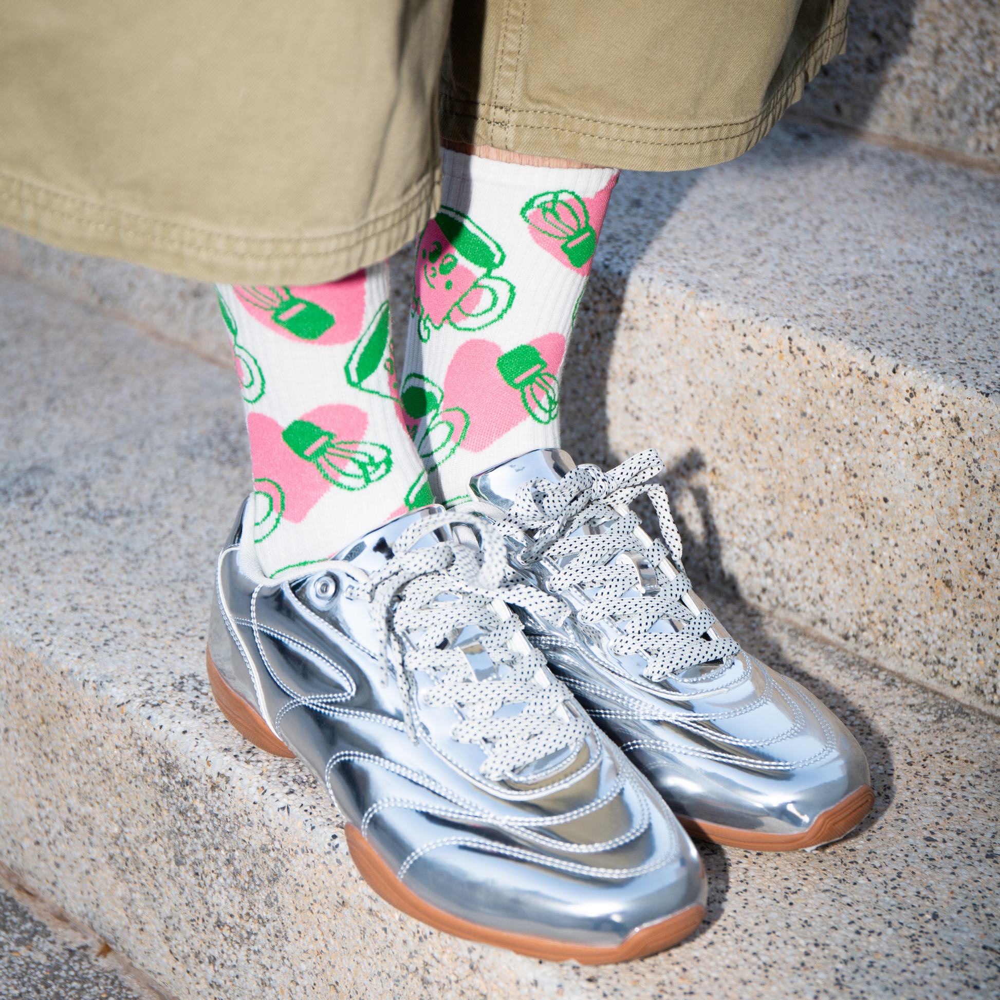 Eat My Socks Crew Socks Matcha