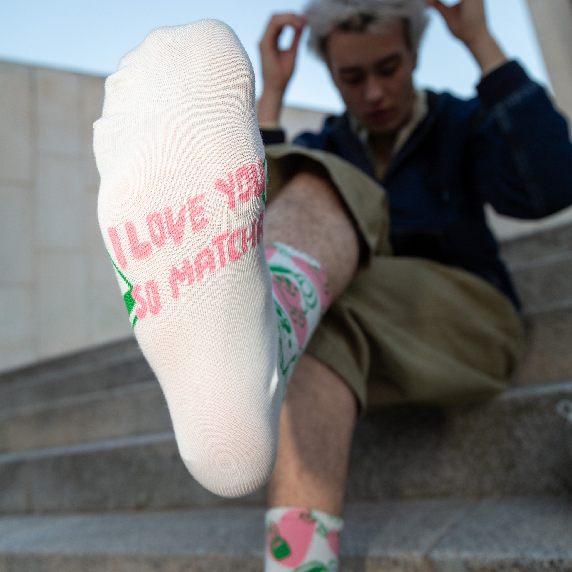 Eat My Socks Crew Socks Matcha
