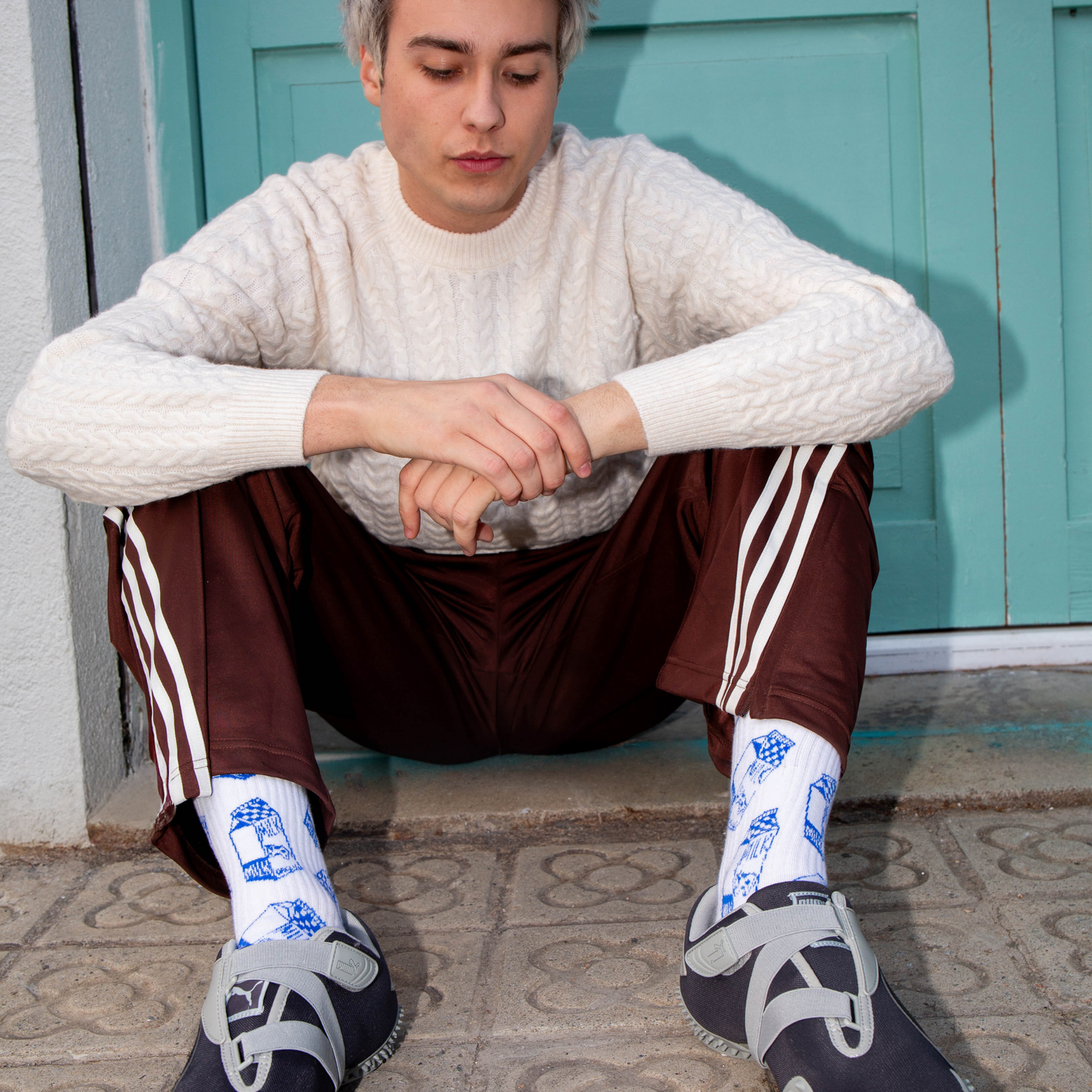Eat My Socks Crew Socks Milky Day