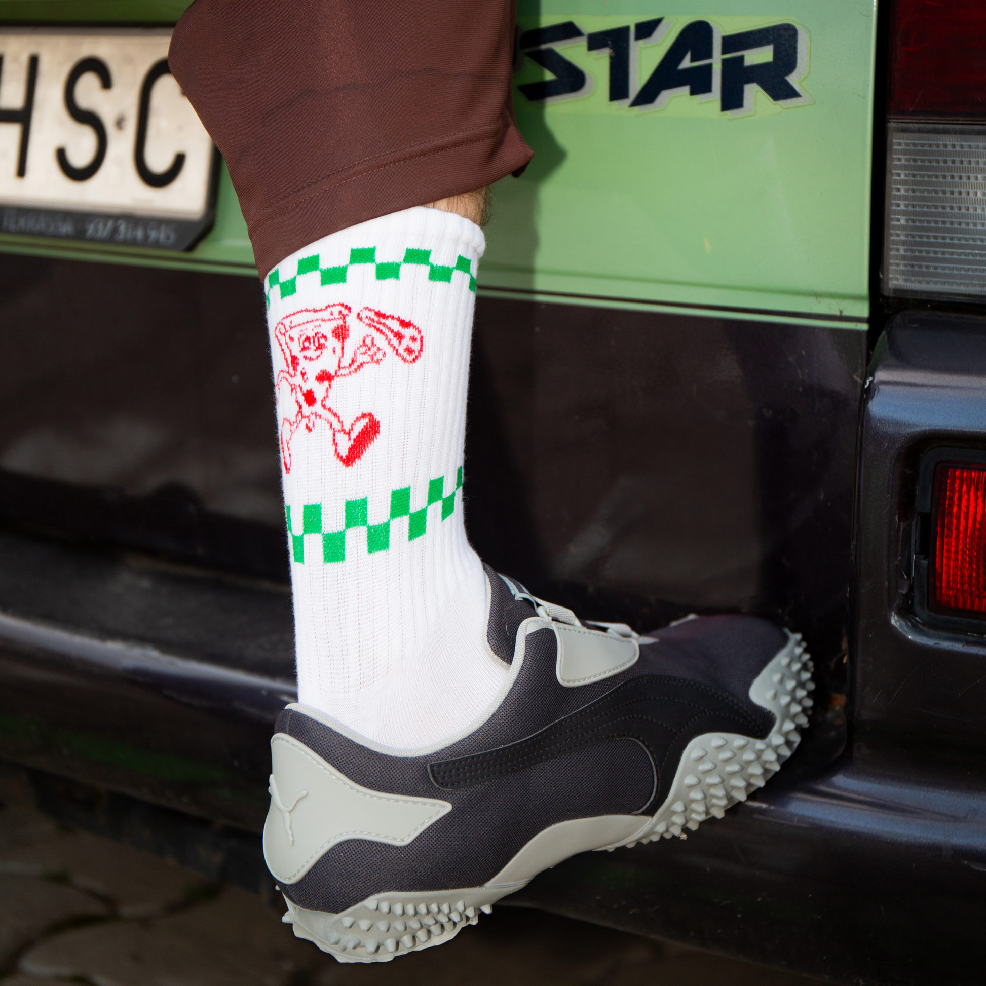 Eat My Socks Crew Socks Pizza Lover