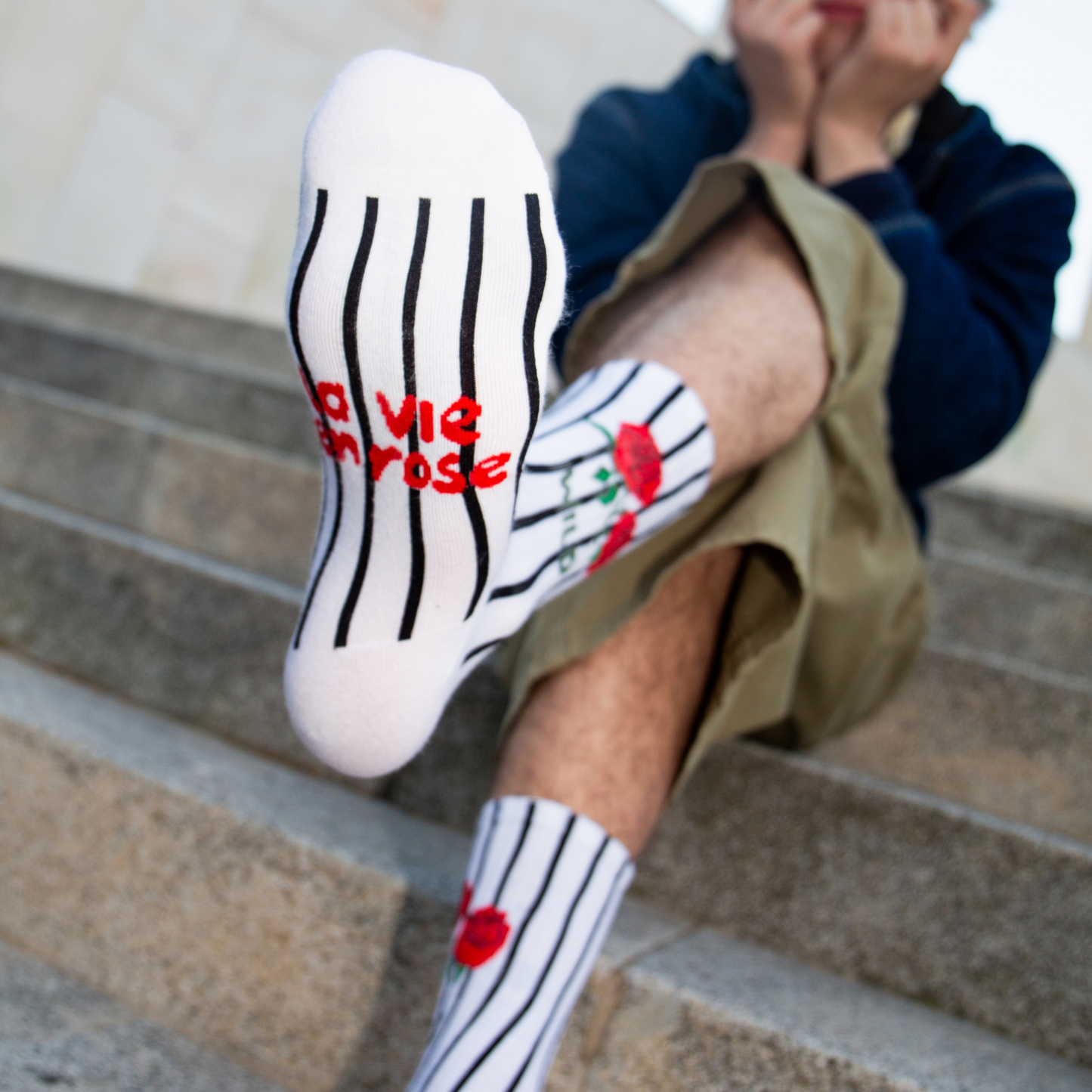 Eat My Socks Crew Socks Rose