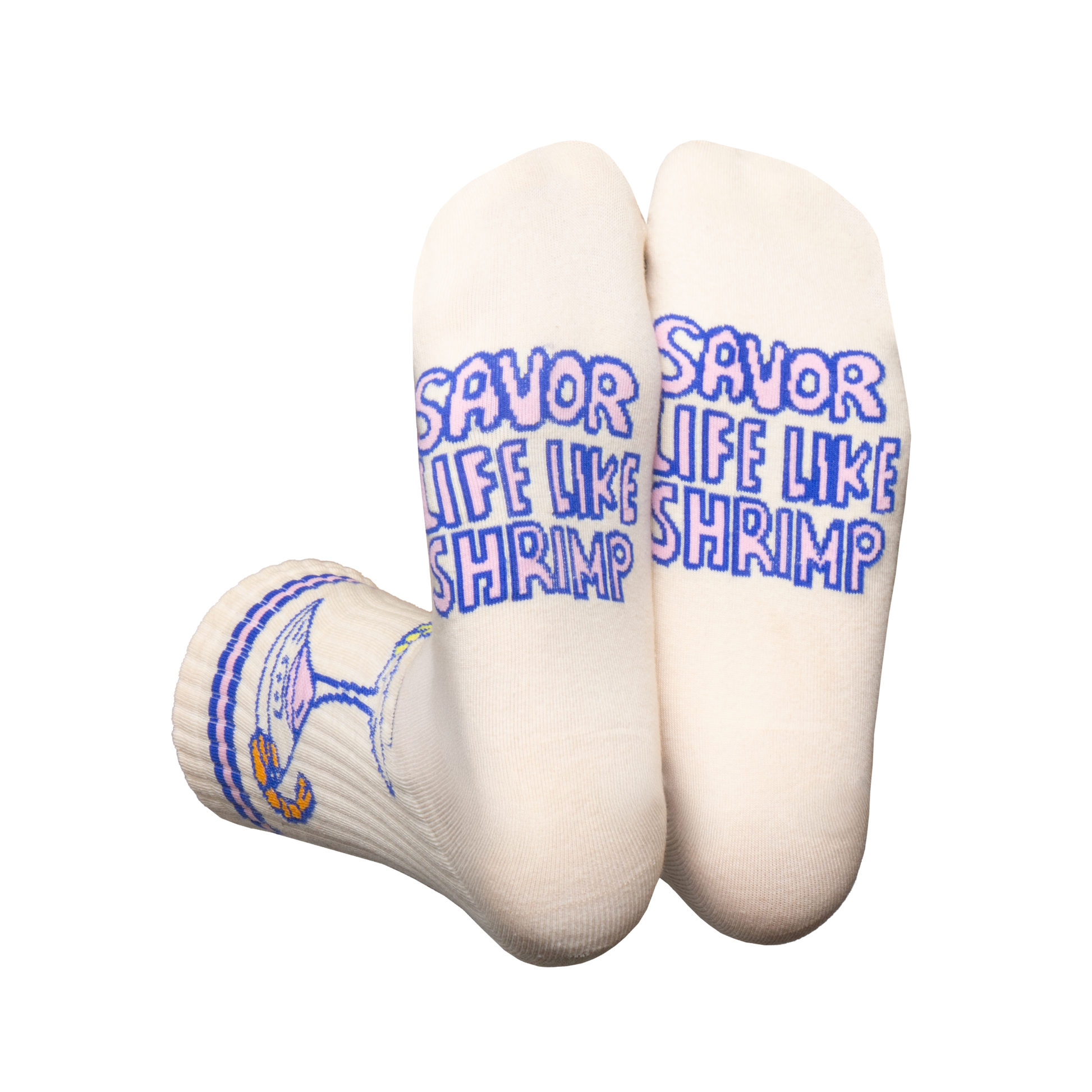 Eat My Socks Crew Socks Shrimp Cocktail