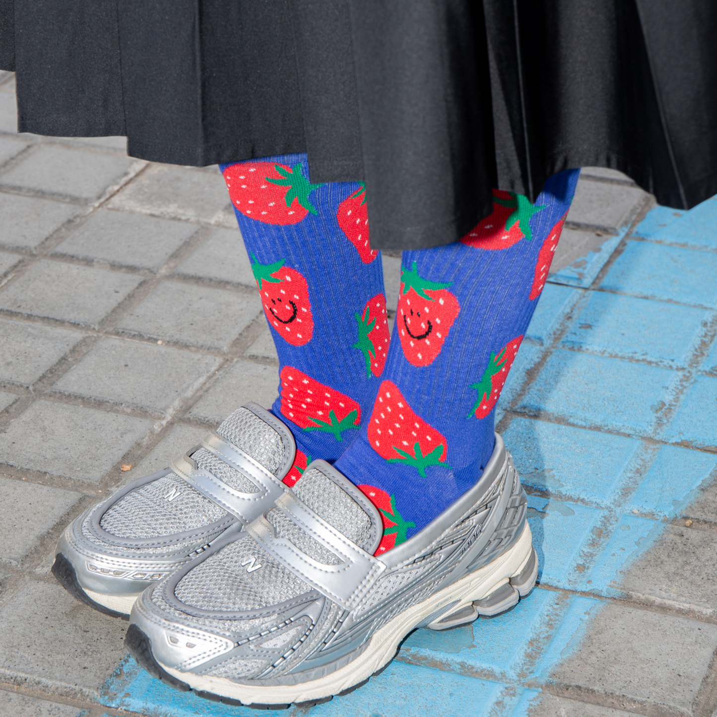 Eat My Socks Crew Socks Strawberry