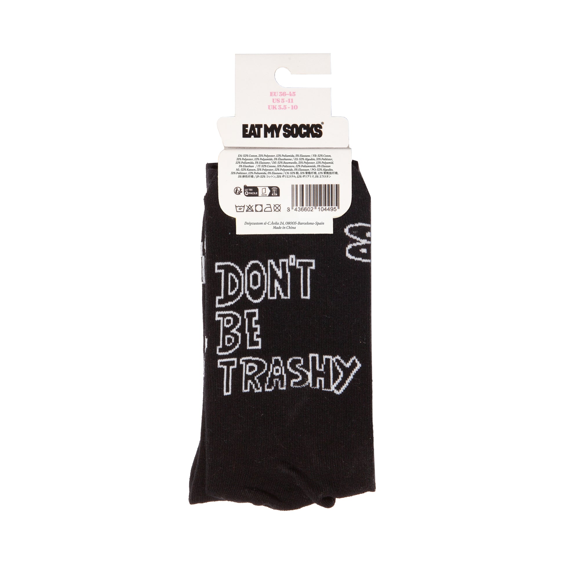 Eat My Socks Crew Socks Trash