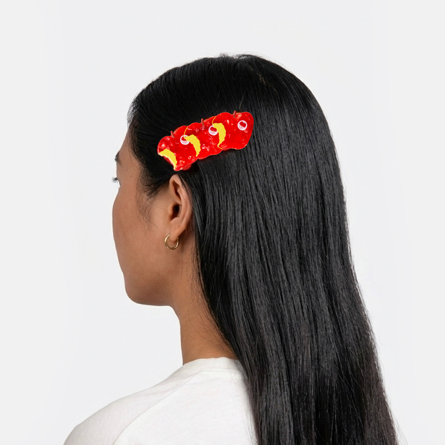 Eat My Socks Hair Clip Apple