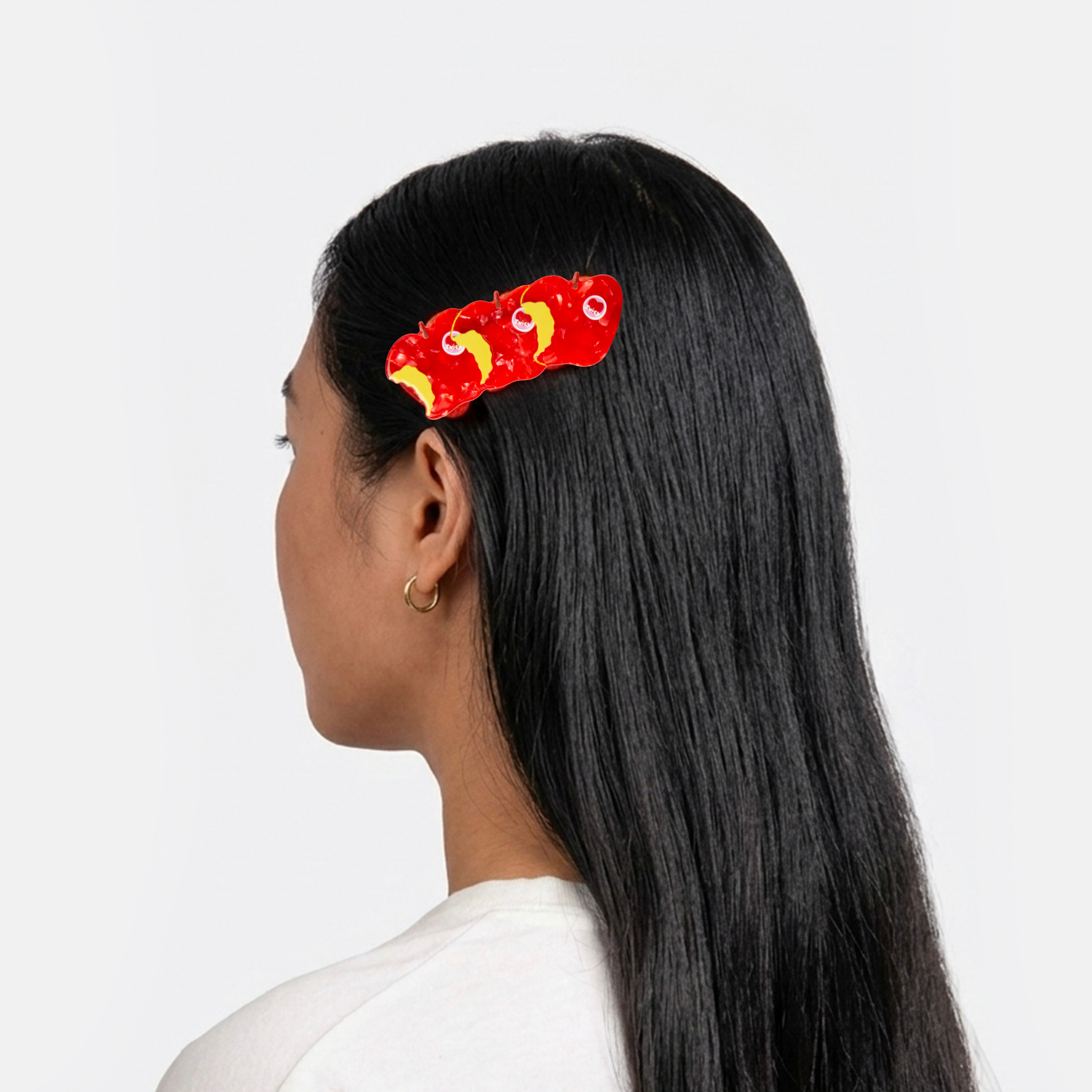 Eat My Socks Hair Clip Apple