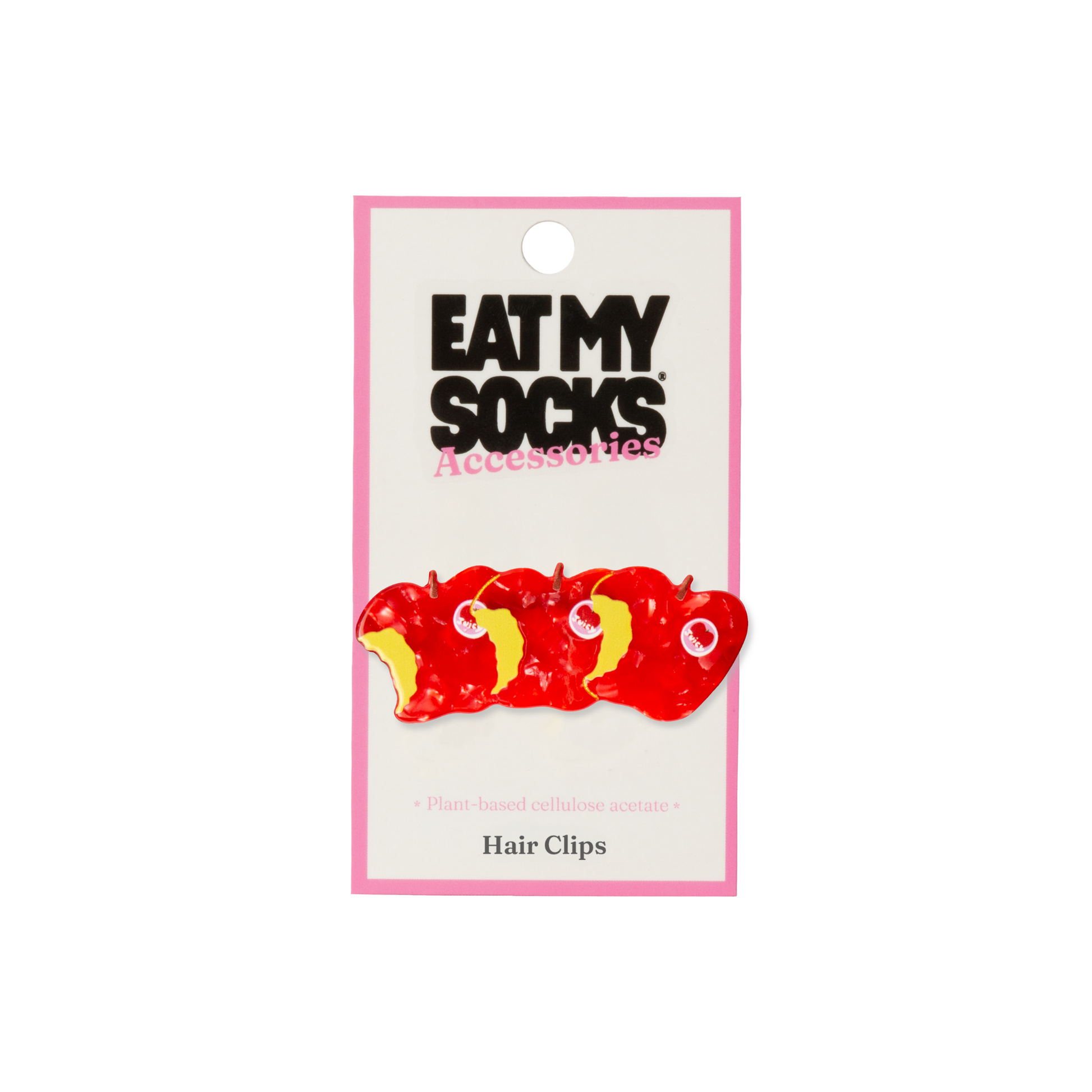 Eat My Socks Hair Clip Apple