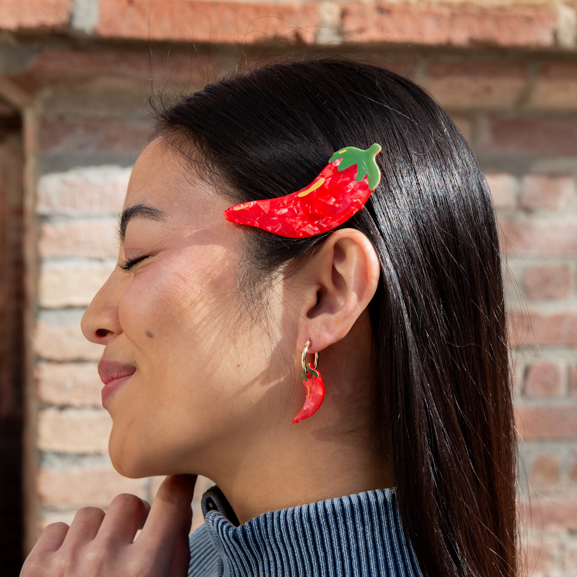 Eat My Socks Hair Clip Chili