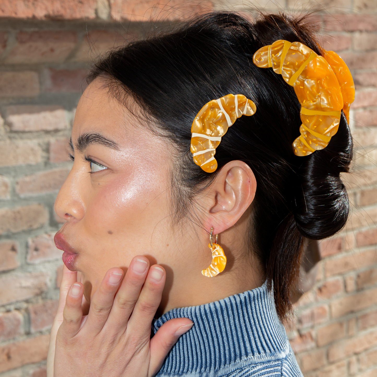 Eat My Socks Hair Clip Croissant