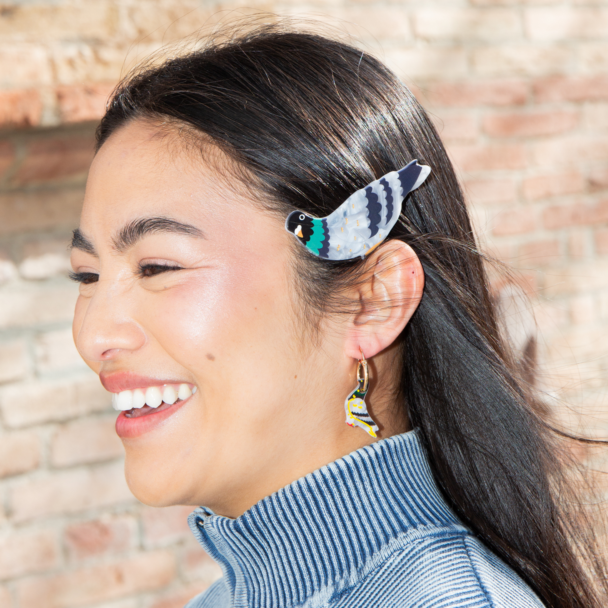 Eat My Socks Hair Clip Pigeon
