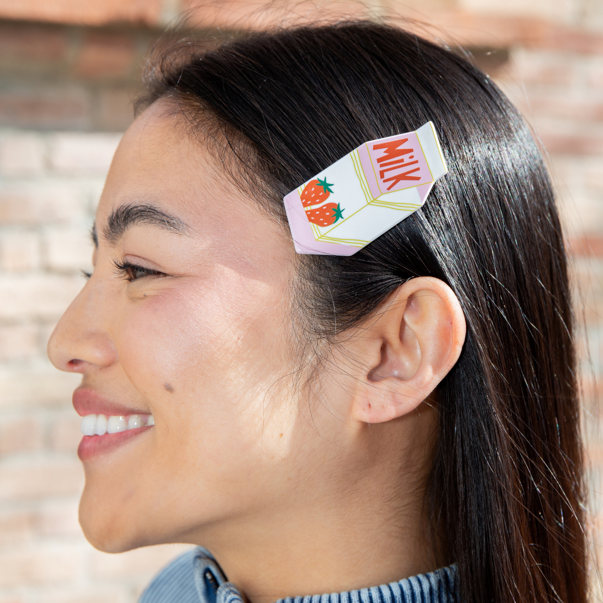 Eat My Socks Hair Clip Strawberry Milk