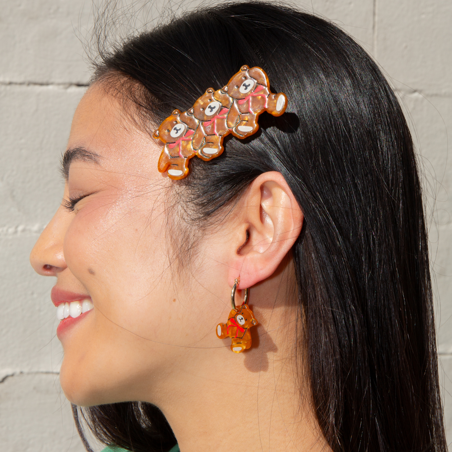 Eat My Socks Hair Clip Teddy Bear
