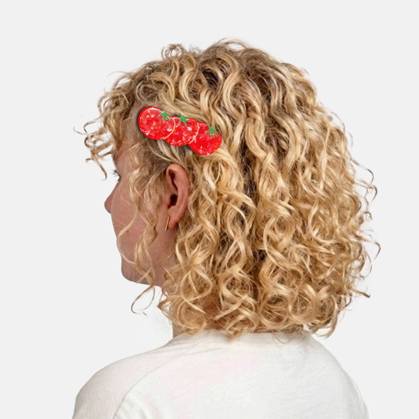 Eat My Socks Hair Clip Tomato