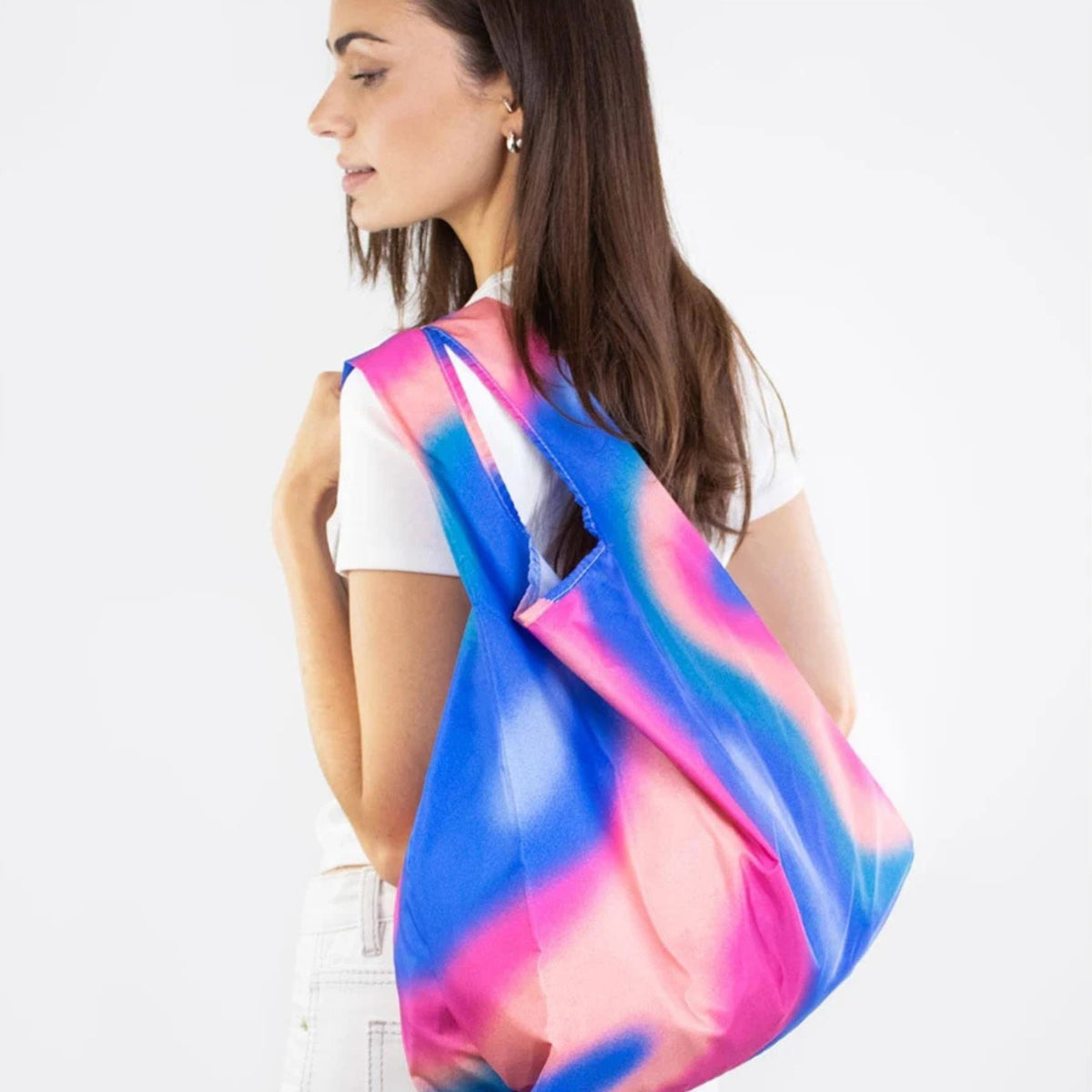 Kind Bag Reusable Bag Medium Aurora Blue & Pink