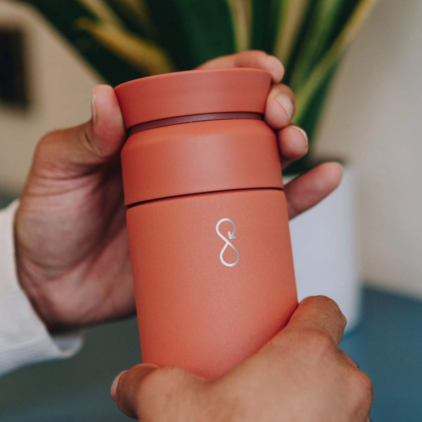 Ocean Bottle Brew Flask 350ml Sahara Red Insulated Coffee Cup Insulated Coffee Cup
