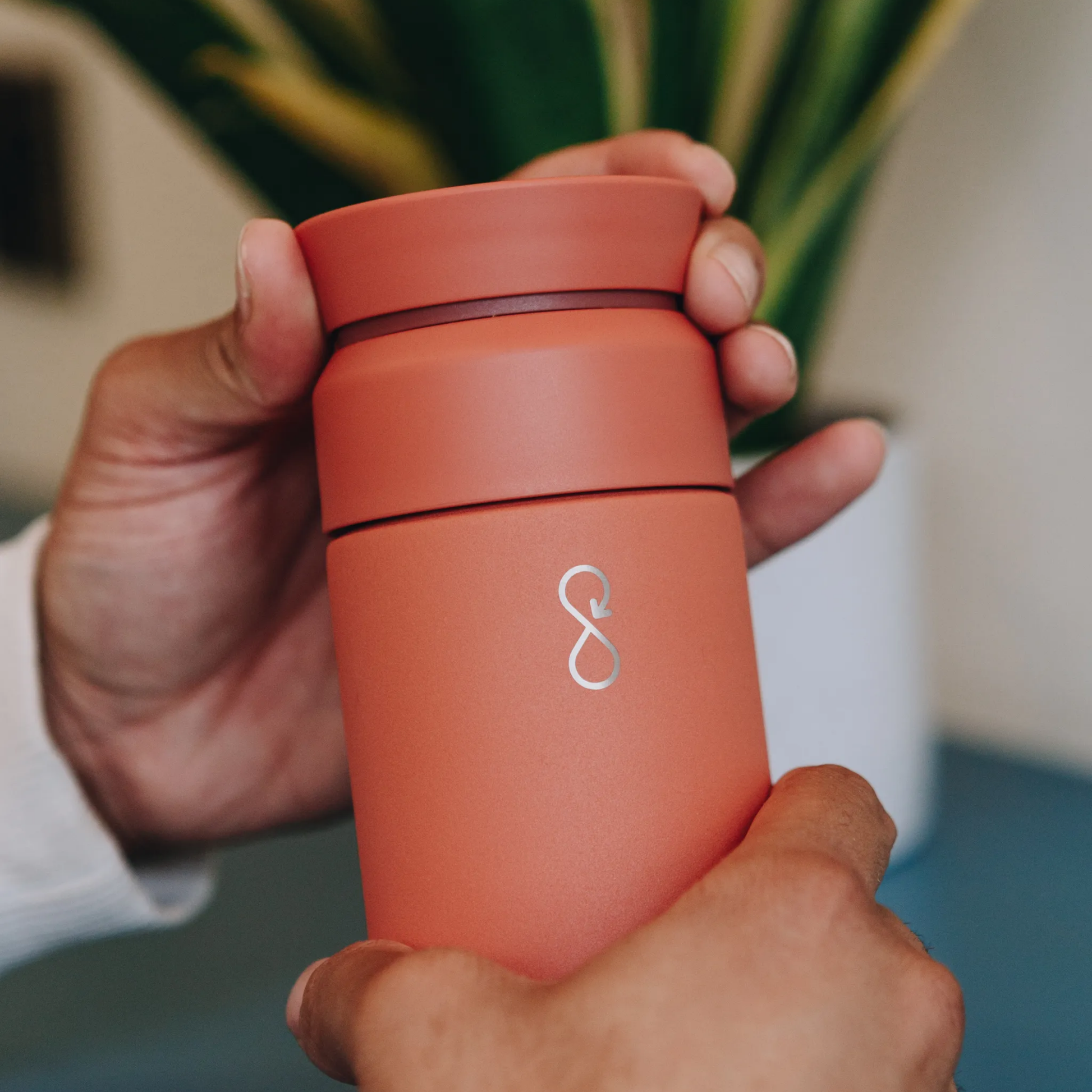 Ocean Bottle Brew Flask 350ml Sahara Red Insulated Coffee Cup Insulated Coffee Cup